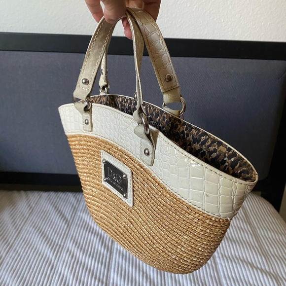 D&G Straw and Cream Leather Shoulder Tote main image 8